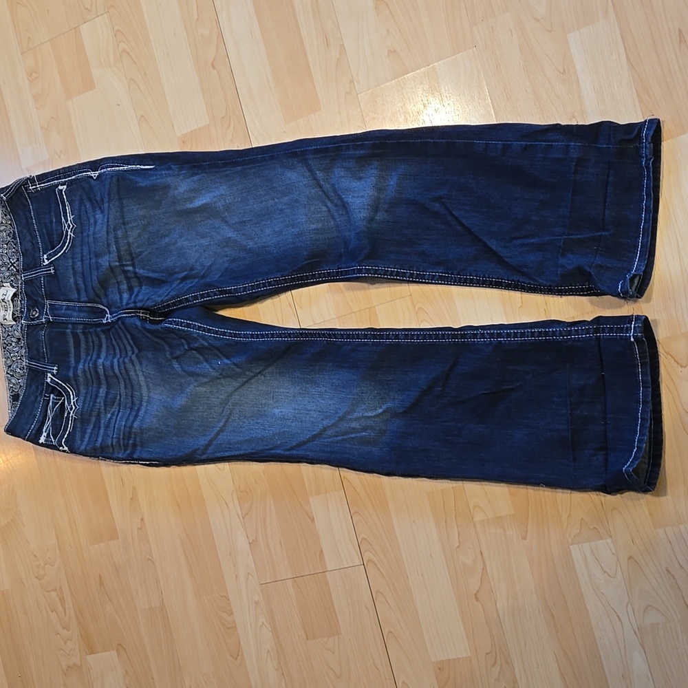 Ariat R.E.A.L. Mid Rise Stretch Entwined Boot Cut Jeans 34R - Picture 8 of 16
